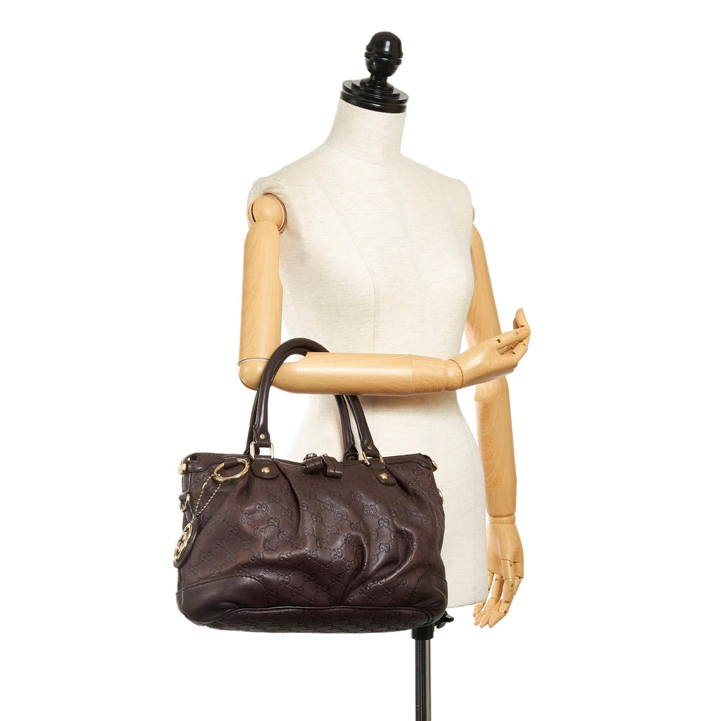 Gucci Guccissima Sukey Handbag (SHG-31118)