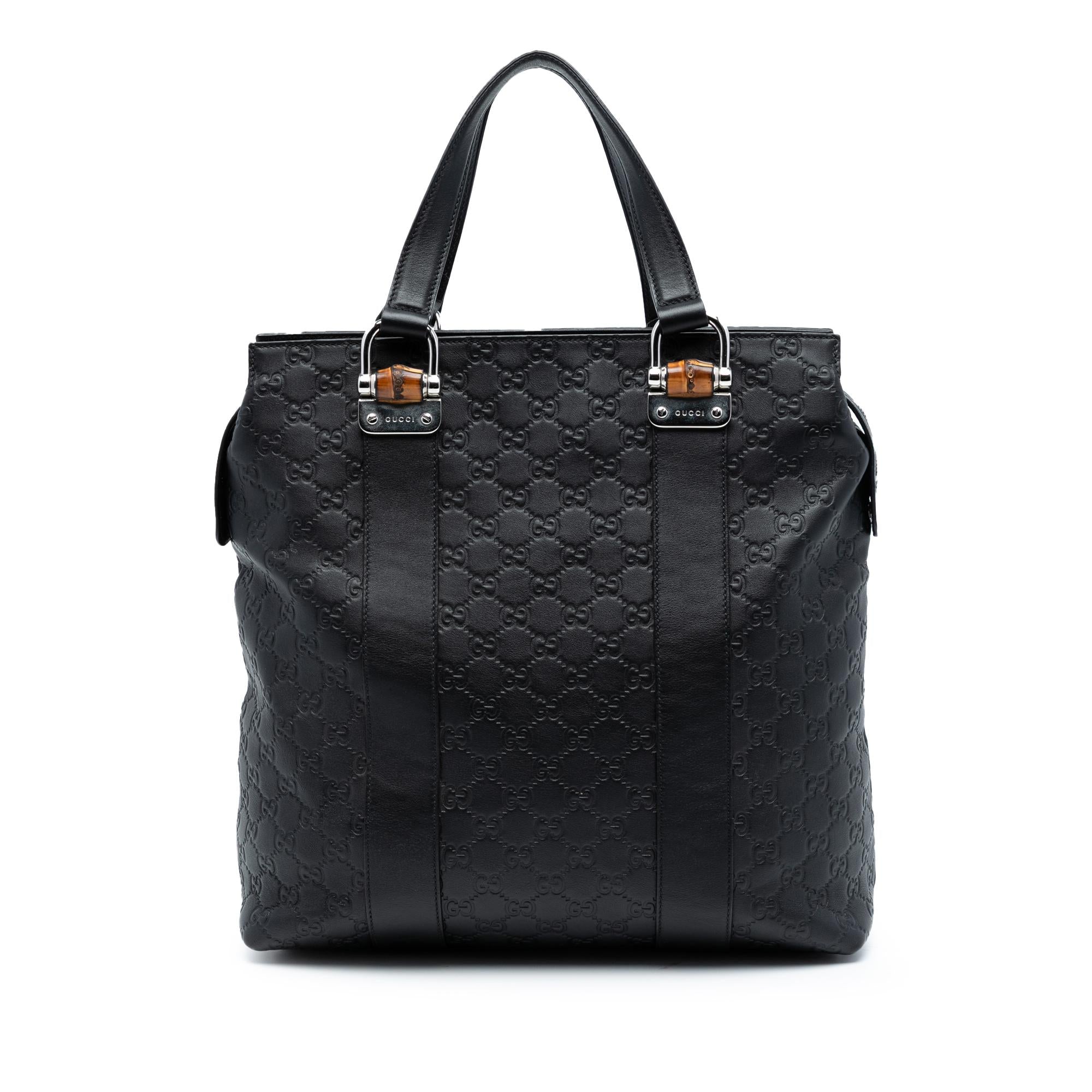Gucci Guccissima Tender Bamboo Bar Tote