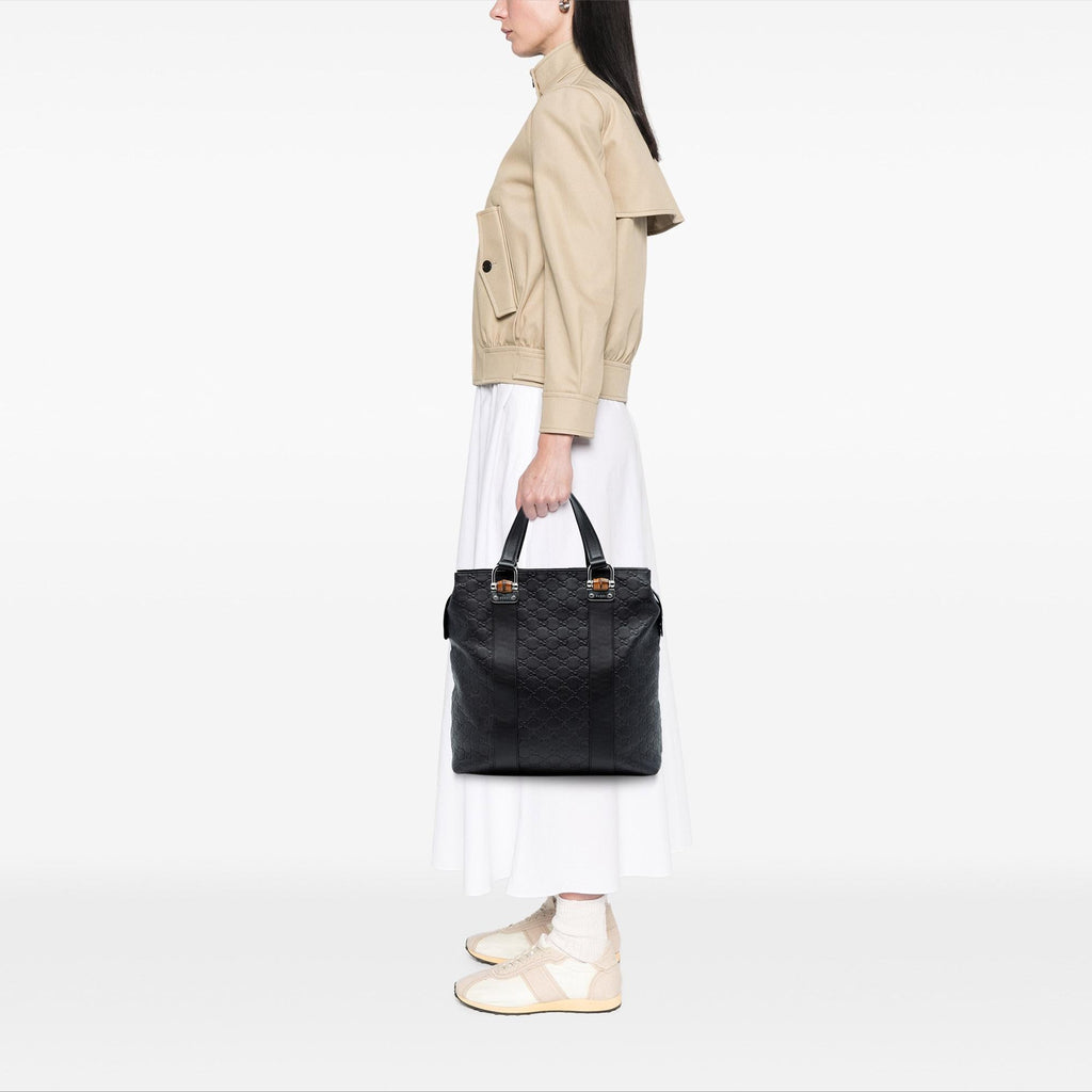 Gucci Guccissima Tender Bamboo Bar Tote