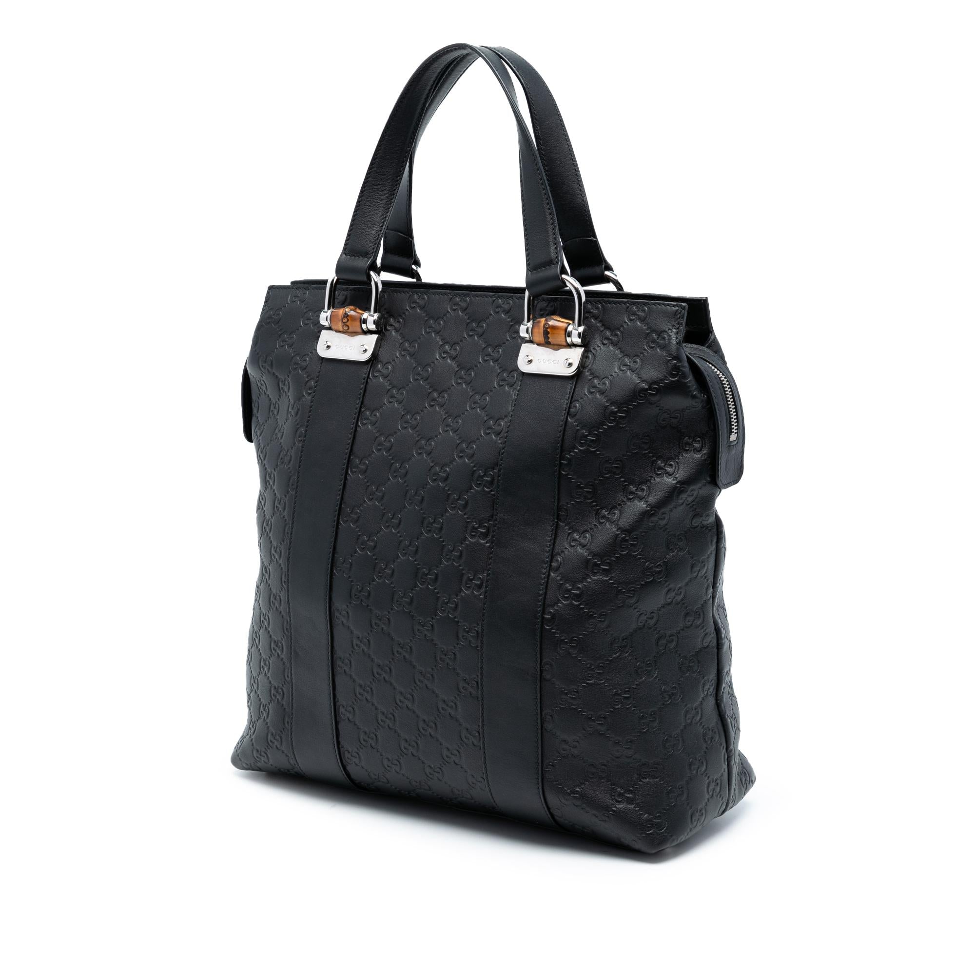 Gucci Guccissima Tender Bamboo Bar Tote