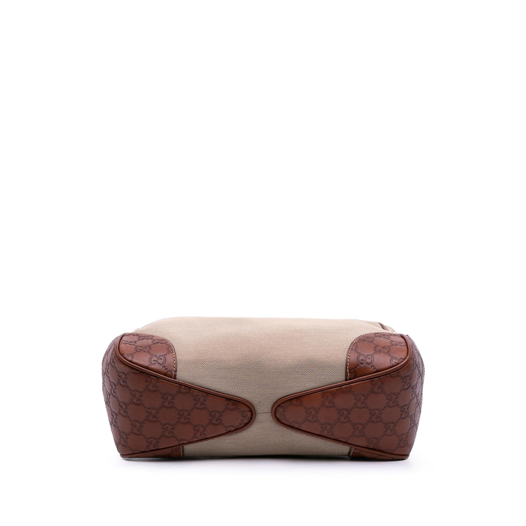 Gucci Guccissima Trimmed Canvas Colbert Shoulder Bag