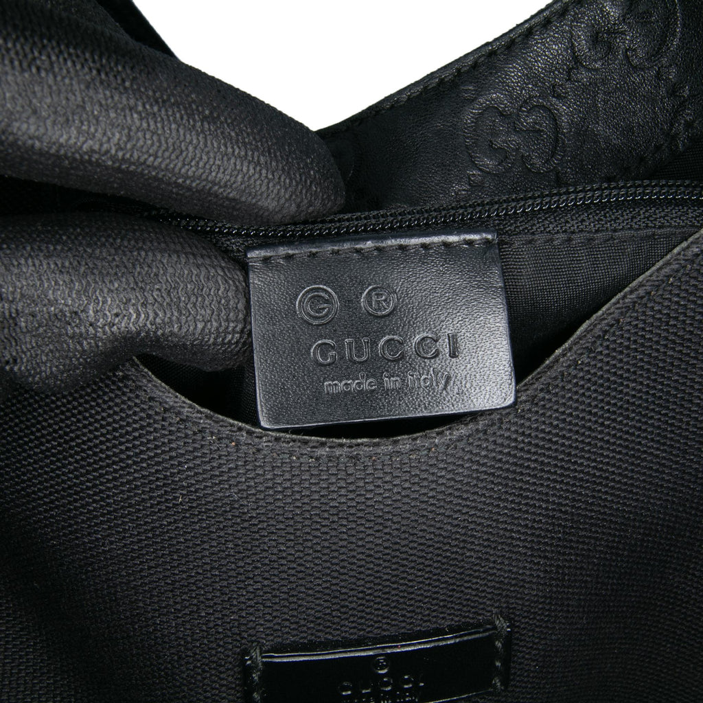 Gucci Guccissima Trimmed Canvas Colbert Shoulder Bag