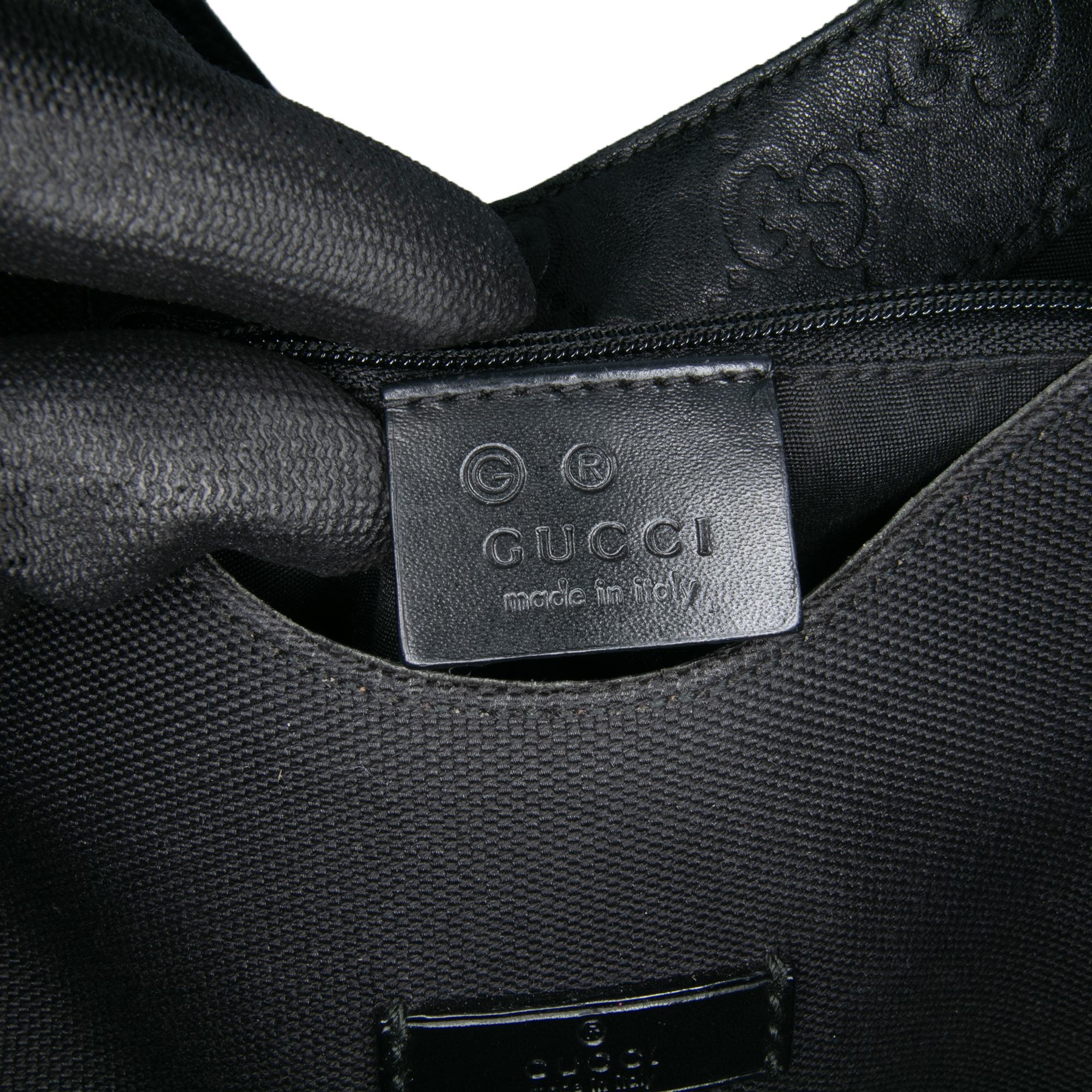 Gucci Guccissima Trimmed Canvas Colbert Shoulder Bag