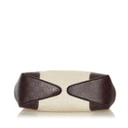 Gucci Guccissima-Trimmed Canvas Colbert Wooden Handle Shoulder Bag (SHG-34854)
