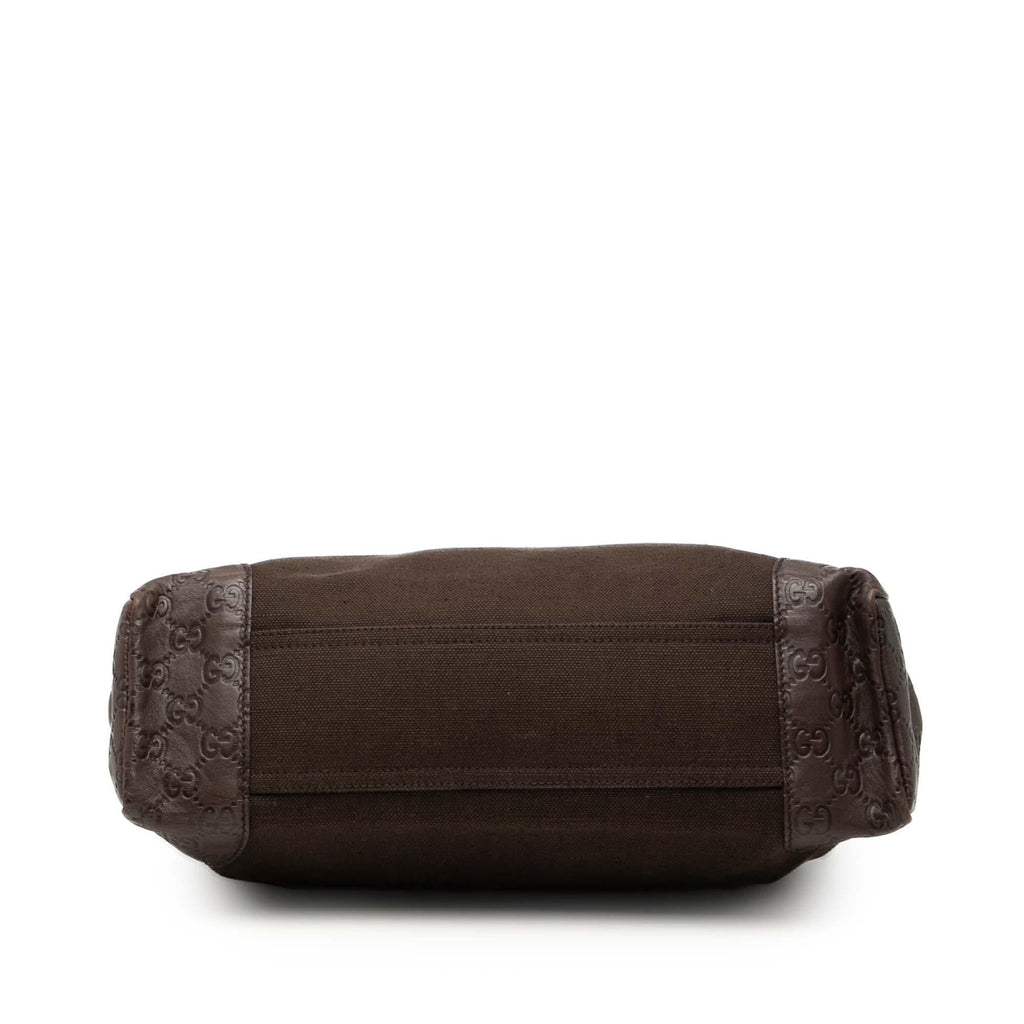 Gucci Guccissima Trimmed Canvas Crossbody