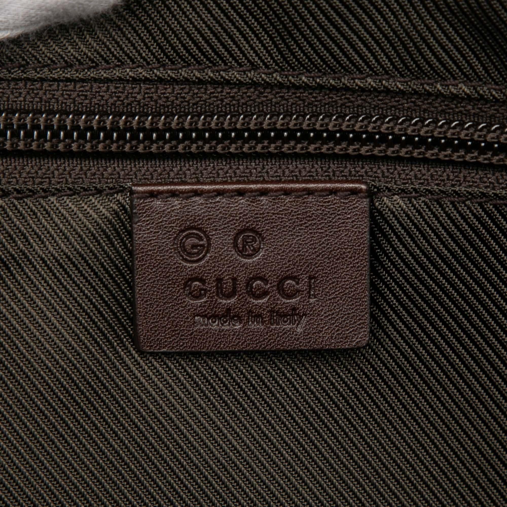 Gucci Guccissima Trimmed Canvas Crossbody