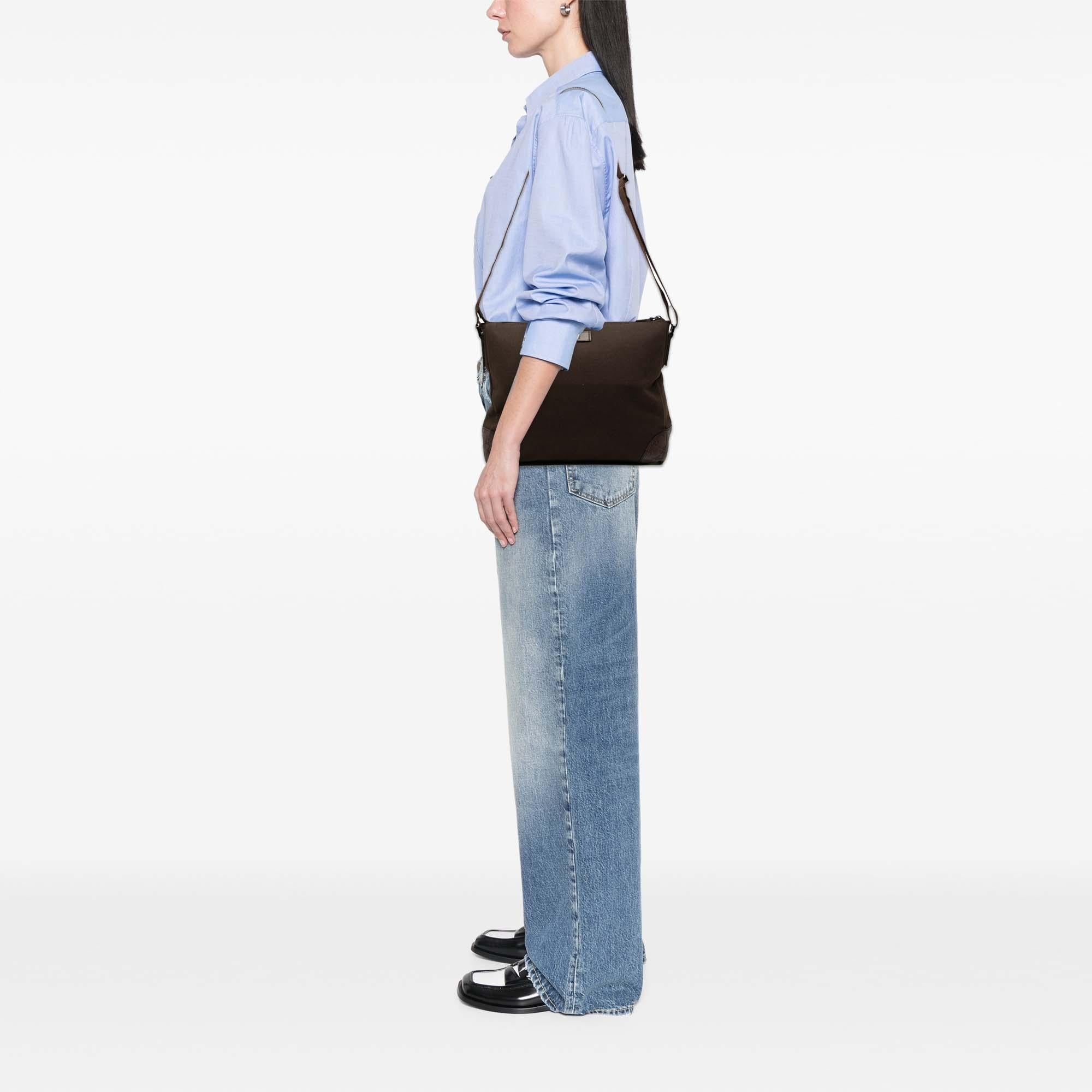 Gucci Guccissima Trimmed Canvas Crossbody