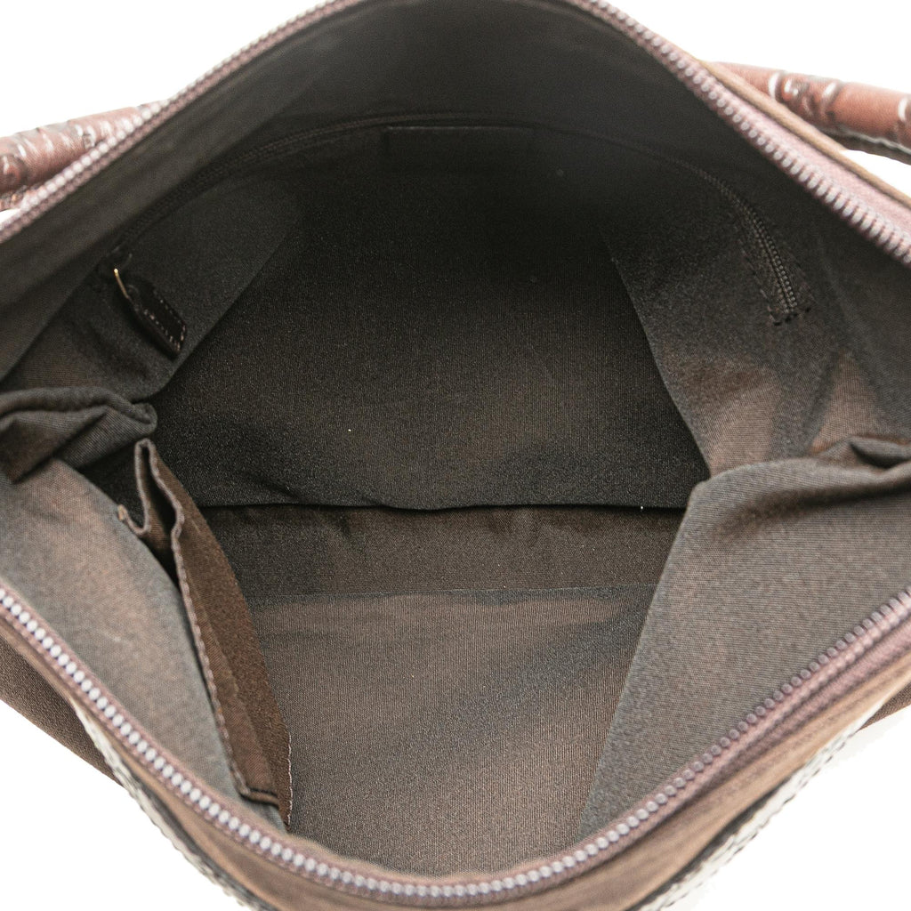 Gucci Guccissima Trimmed Canvas Shoulder Bag