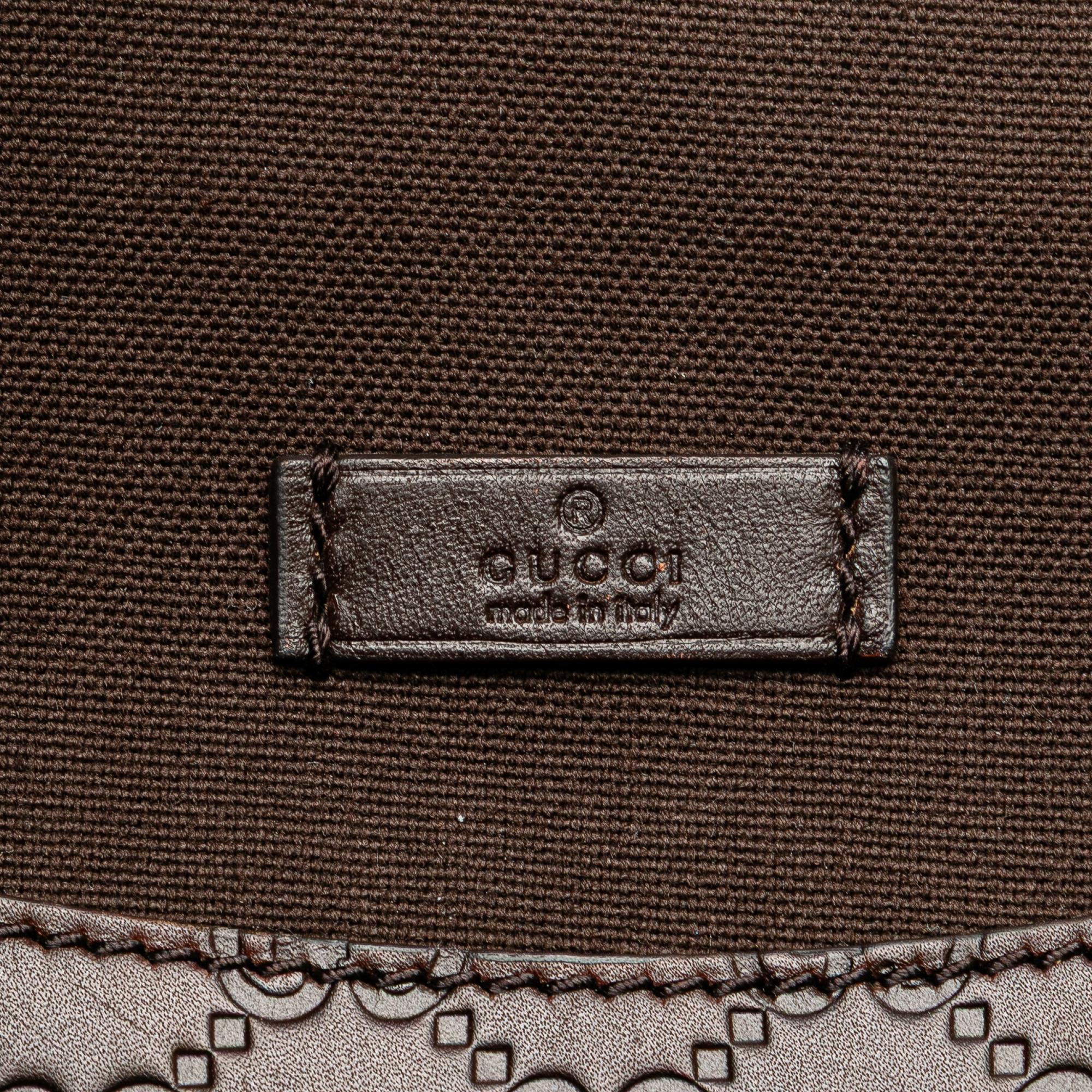 Gucci Guccissima Trimmed Canvas Shoulder Bag
