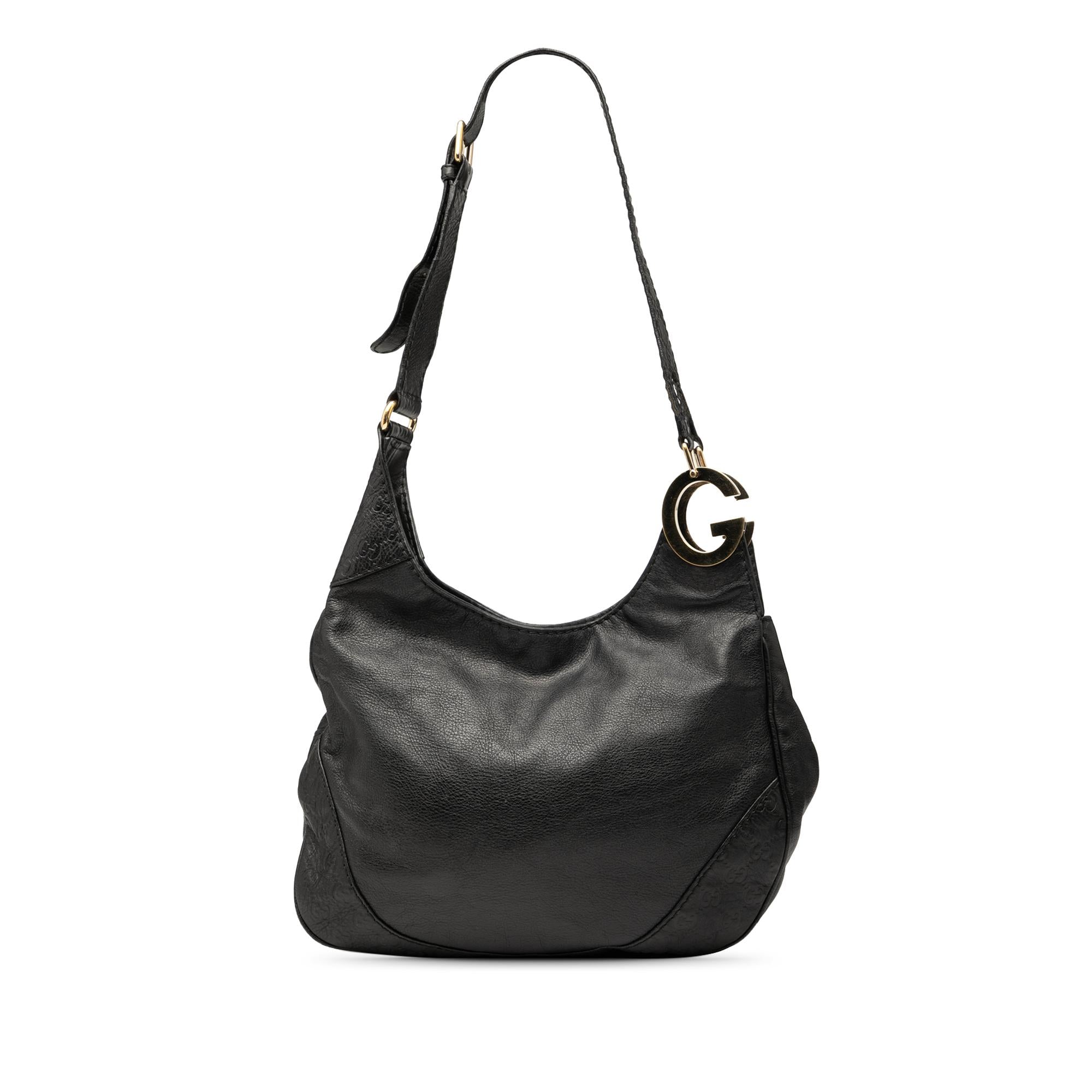 Gucci Guccissima Trimmed Leather Charlotte Crossbody
