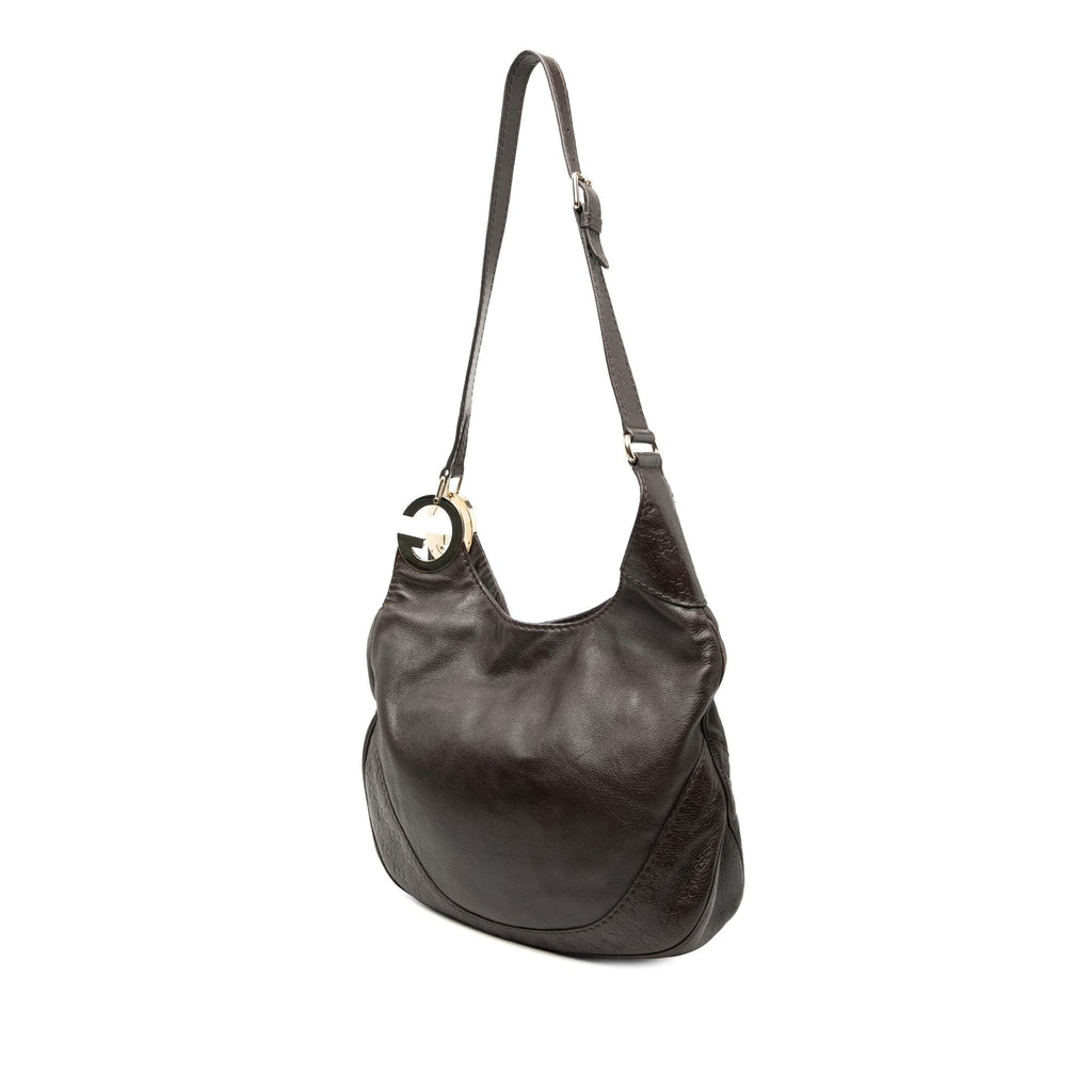 Gucci Guccissima Trimmed Leather Charlotte Crossbody