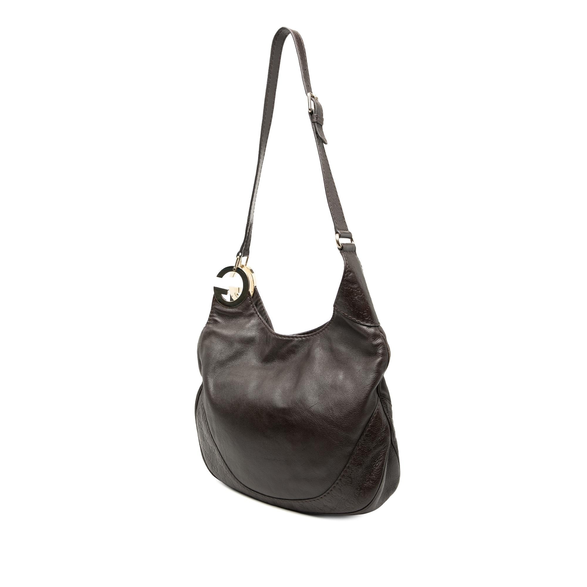 Gucci Guccissima Trimmed Leather Charlotte Crossbody