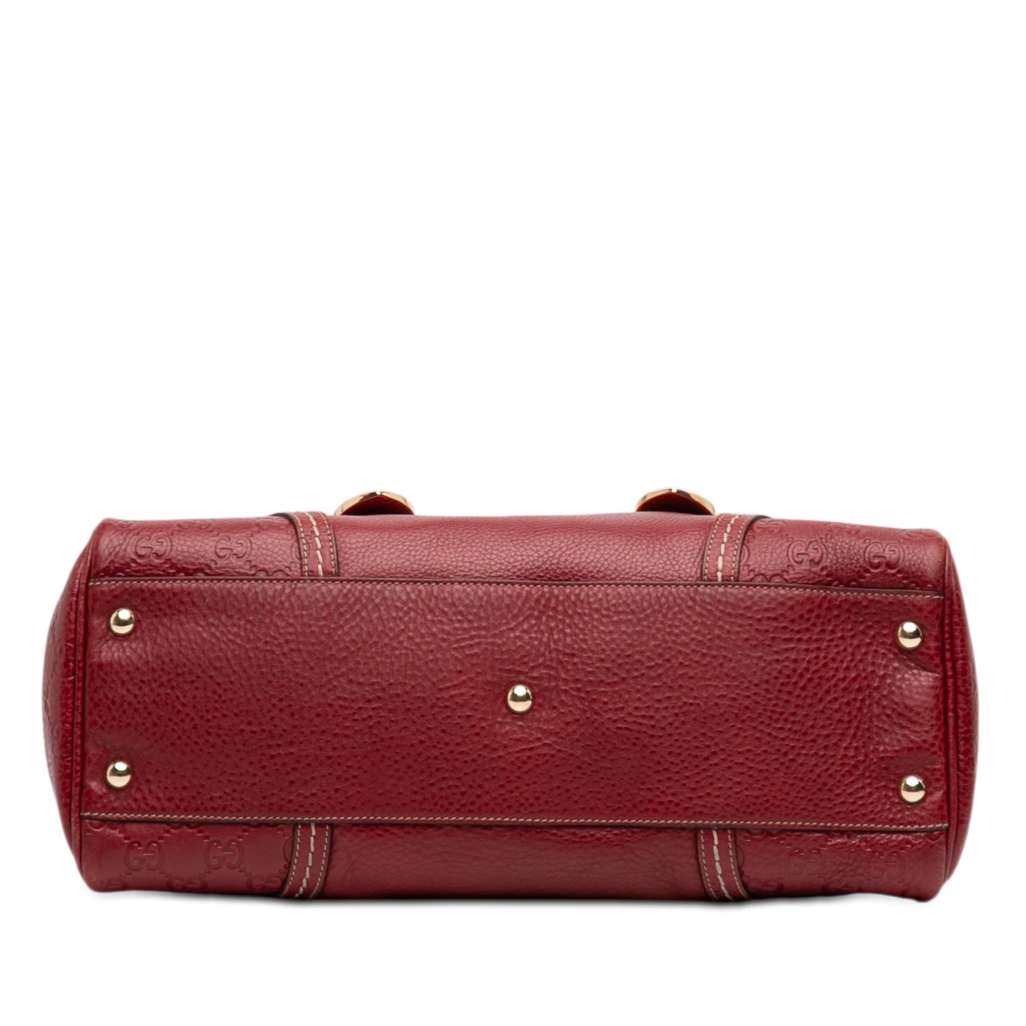 Gucci Guccissima Trimmed Leather Signoria Handbag
