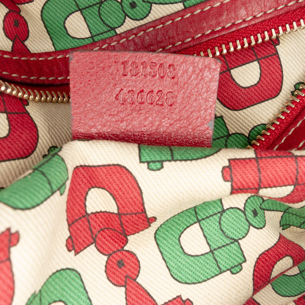 Gucci Guccissima Trimmed Leather Signoria Handbag