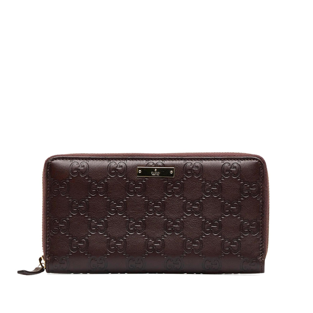 Gucci Guccissima Zip Around Long Wallet (SHG-jqu9u9)