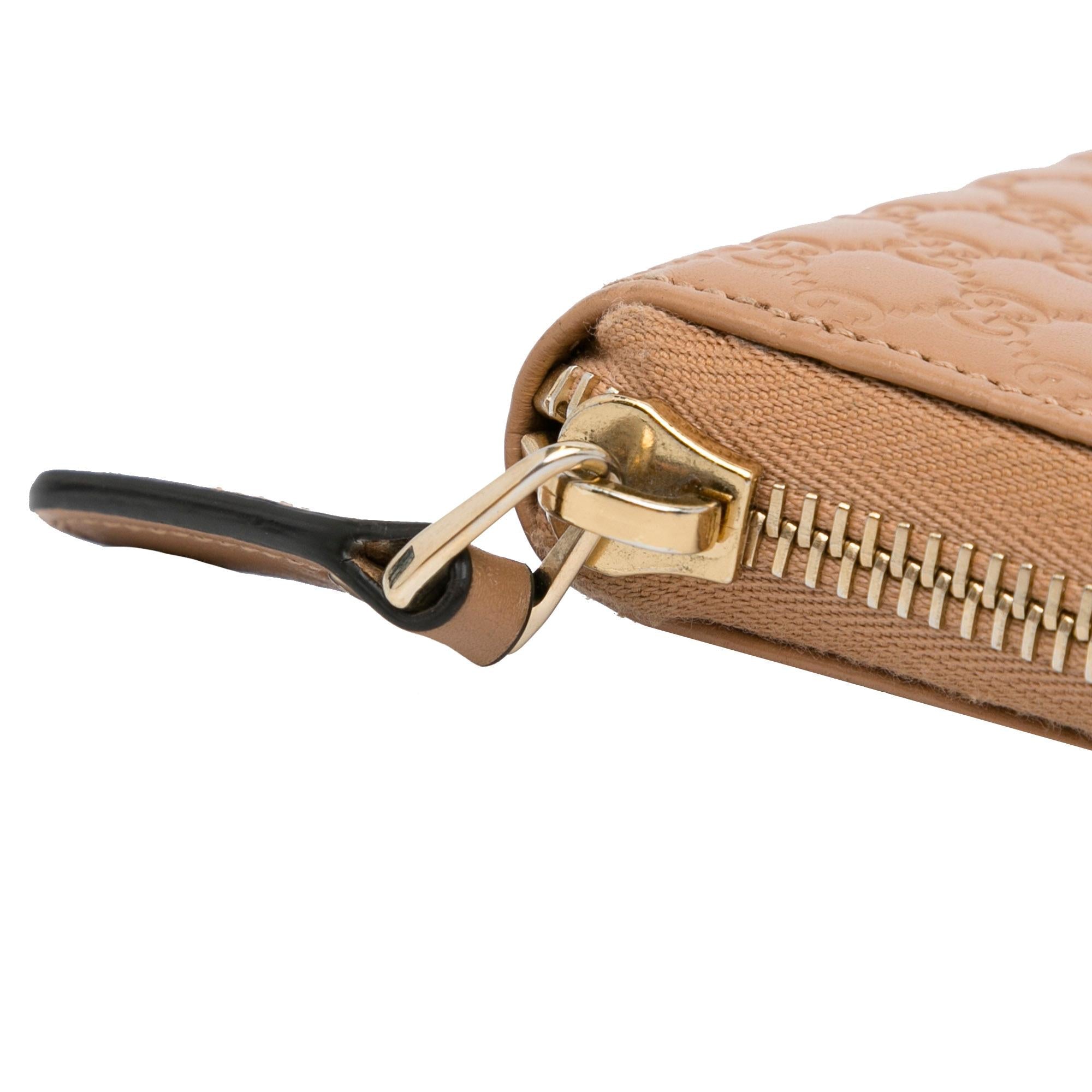 Gucci Guccissima Zip Around Small Wallet (SHG-ULverH)