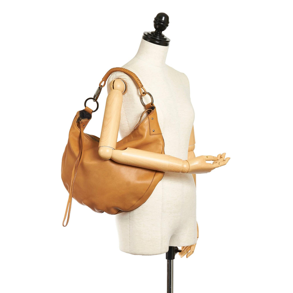 Gucci Half Moon Leather Hobo Bag (SHG-33723)