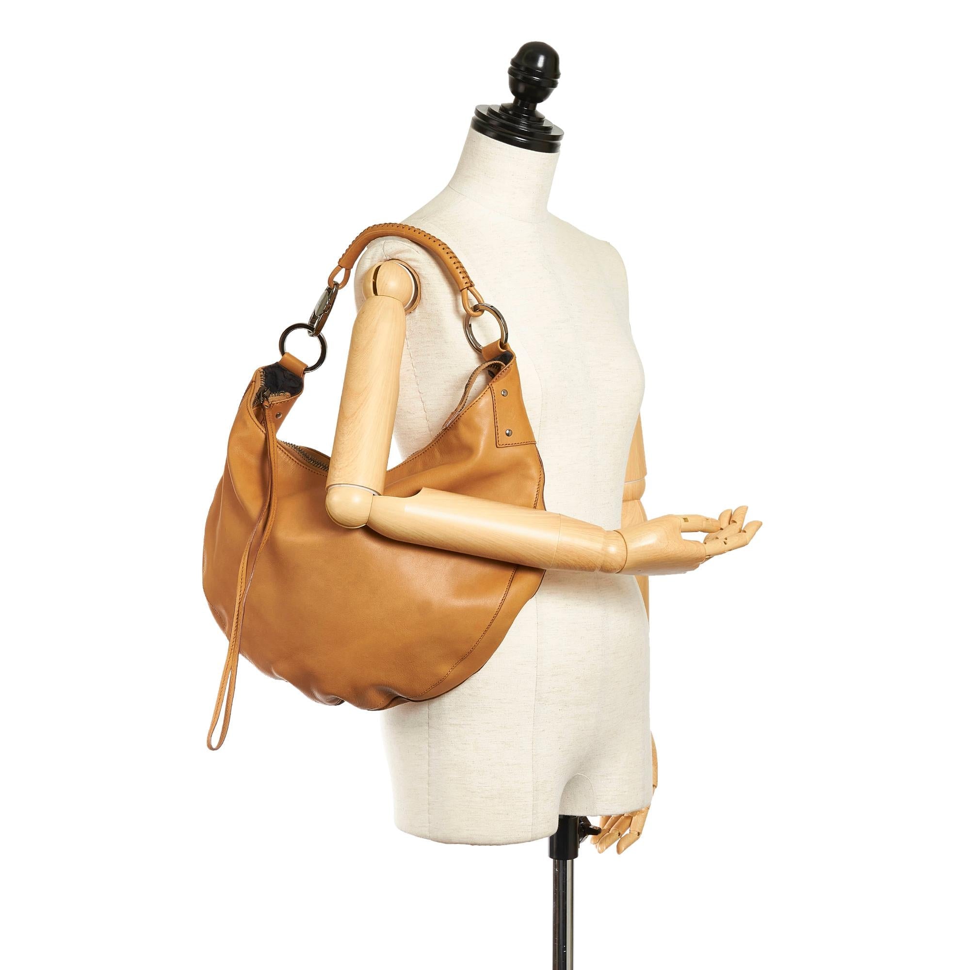 Gucci Half Moon Leather Hobo Bag (SHG-33723)