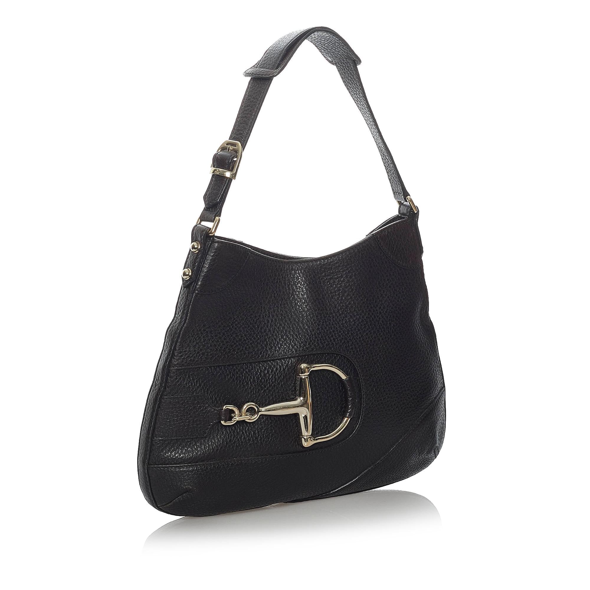 Gucci Hasler Leather Hobo Bag (SHG-30332)
