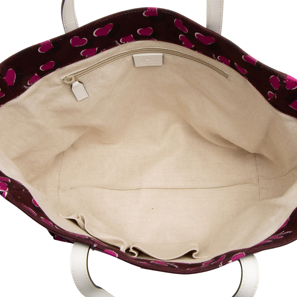 Gucci Heartbeat Canvas Shopper Tote (SHF-Bq2wXL)