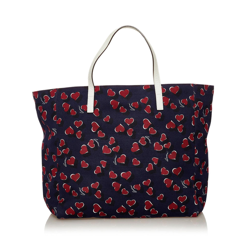Gucci Heartbeat Canvas Tote Bag (SHG-28379)
