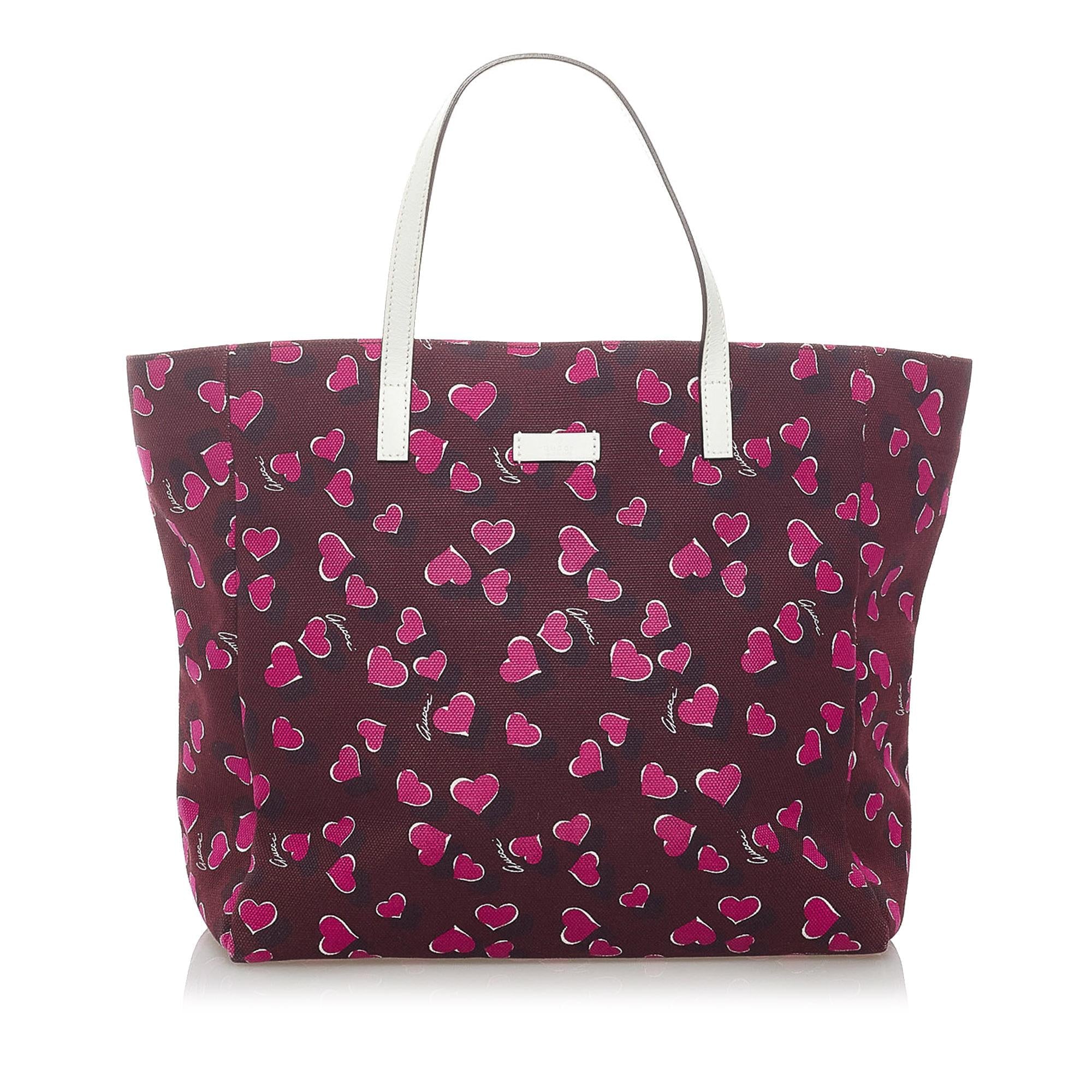 Gucci Heartbeat Canvas Tote Bag (SHG-33311)