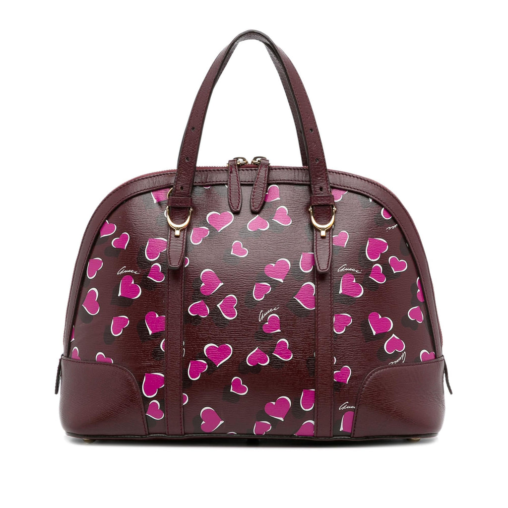 Gucci Heartbeat Leather Dome Satchel (SHG-iR5q9e)