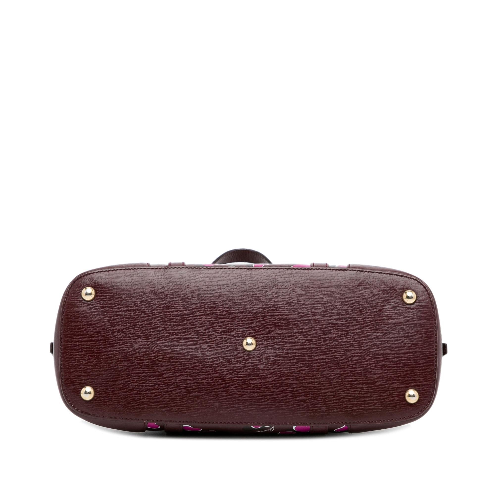 Gucci Heartbeat Leather Dome Satchel (SHG-iR5q9e)