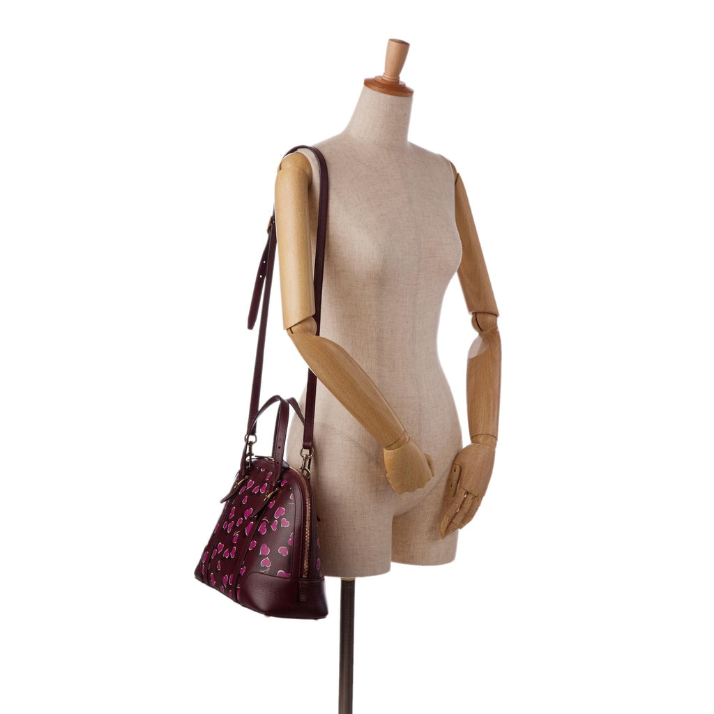 Gucci Heartbeat Leather Dome Satchel (SHG-iR5q9e)