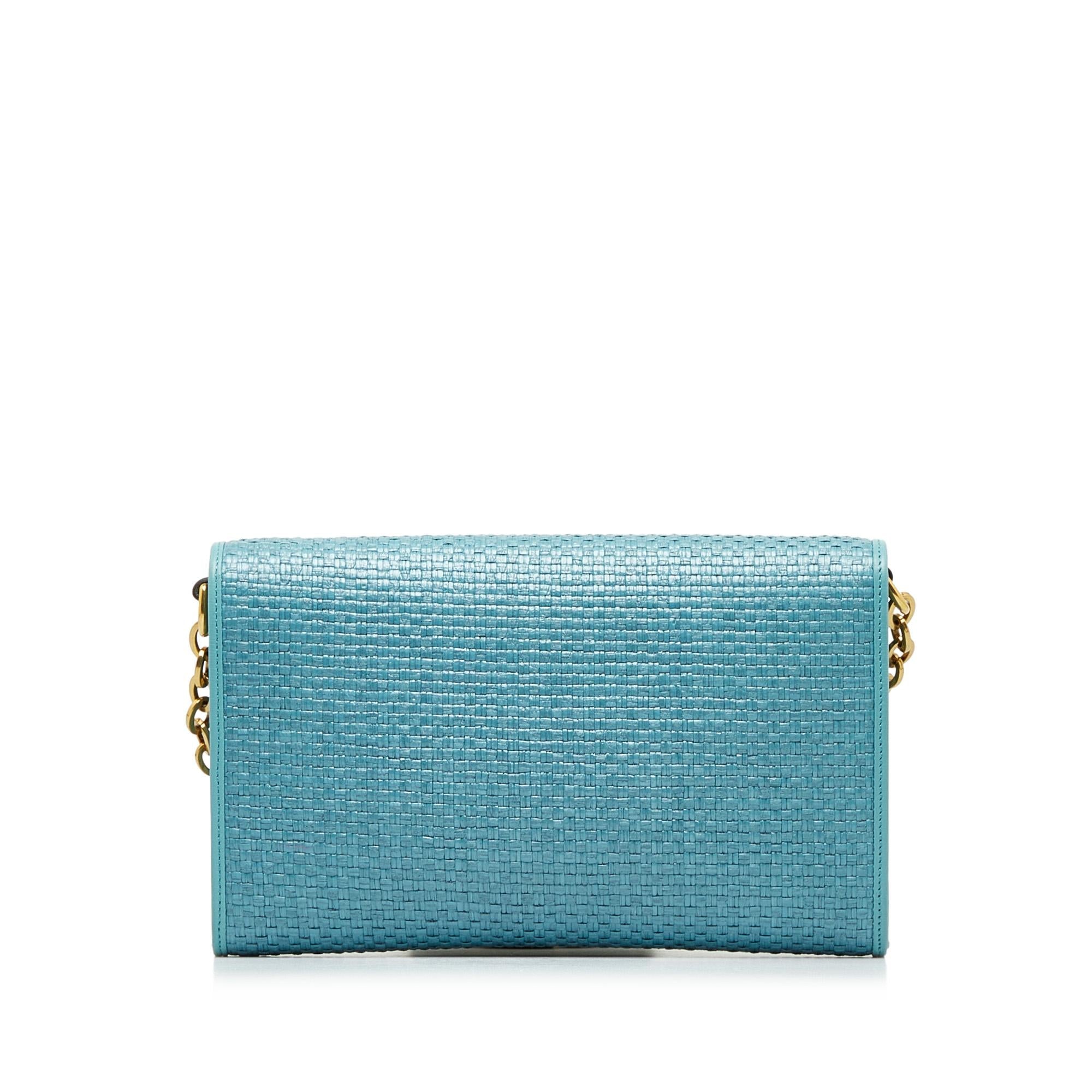 Gucci Horsebit 1955 Raffia Chain Bag (SHG-4v9ib8)