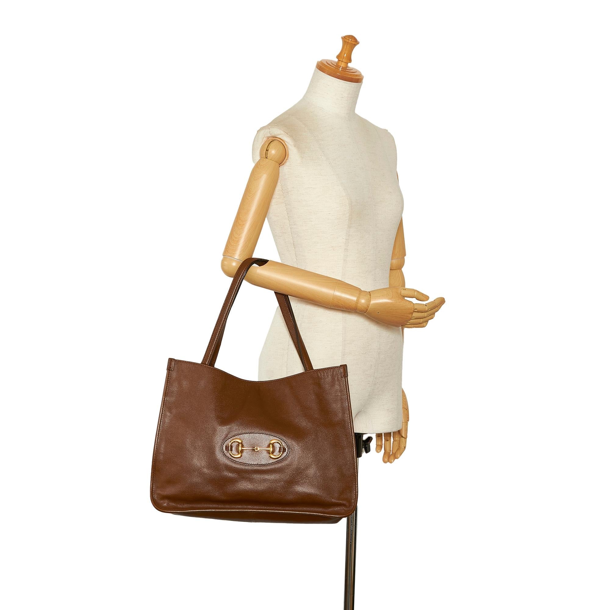 Gucci Horsebit 1995 Leather Tote Bag (SHG-8KCkxu)
