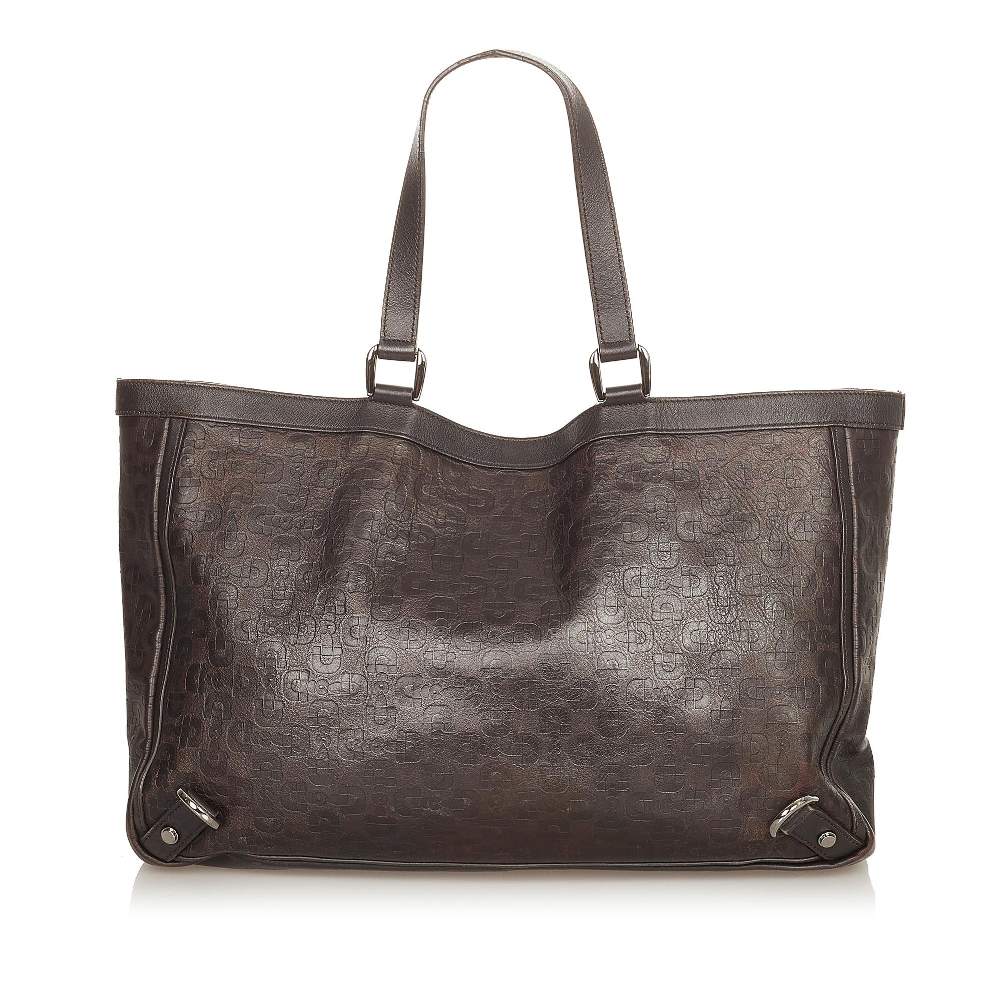 Gucci Horsebit Abbey D-Ring Leather Tote Bag (SHG-31931)