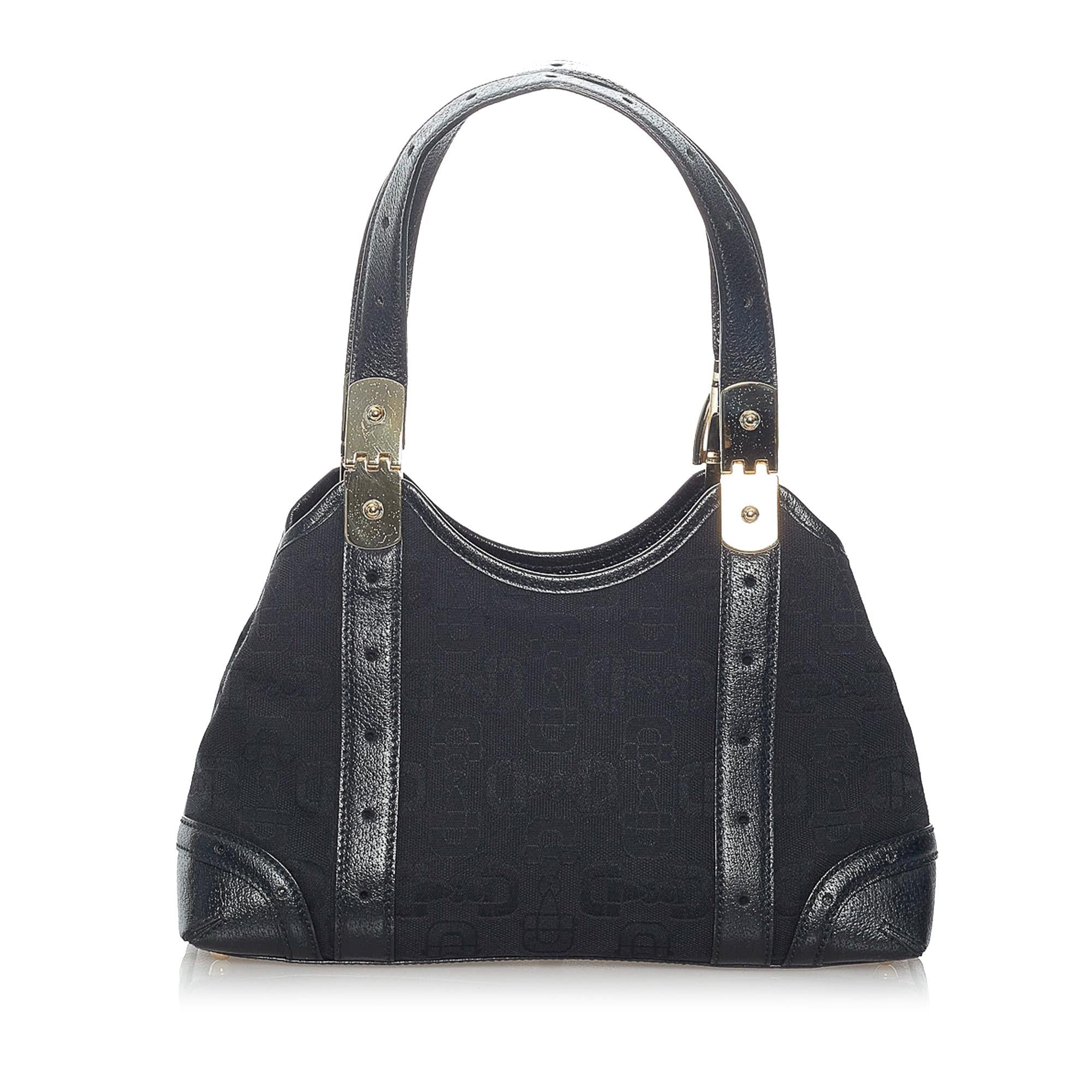 Gucci Horsebit Canvas Handbag (SHG-31147)