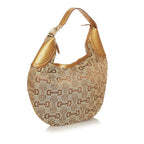 Gucci Horsebit Canvas Hobo Bag (SHG-25298)