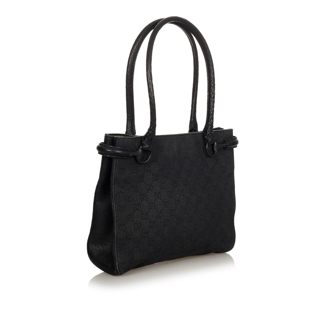 Gucci Horsebit Canvas Shoulder Bag (SHG-24513)