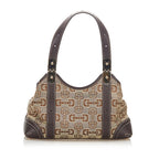 Gucci Horsebit Canvas Shoulder Bag (SHG-37760)