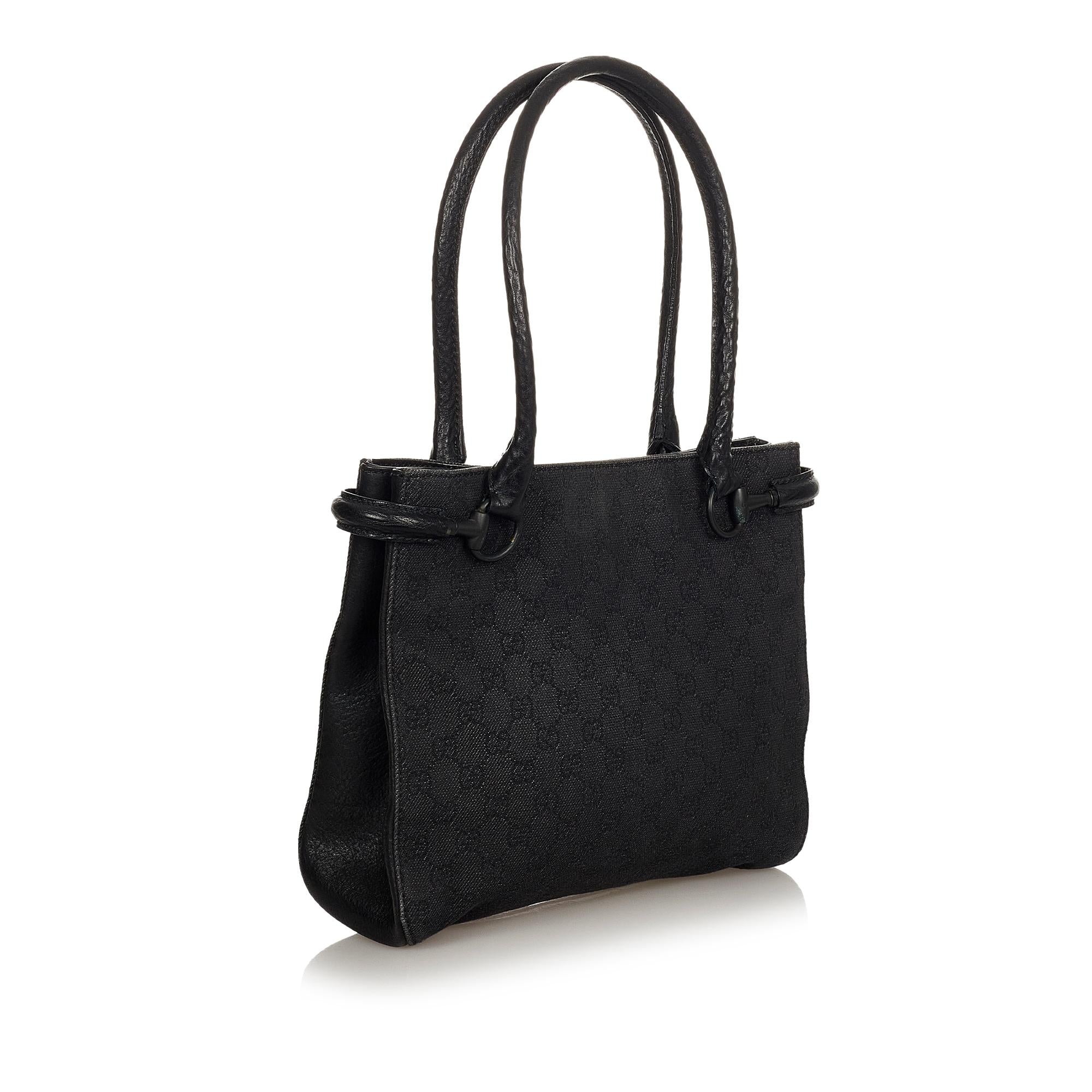 Gucci Horsebit Canvas Shoulder Bag (SHG-7Ier59)