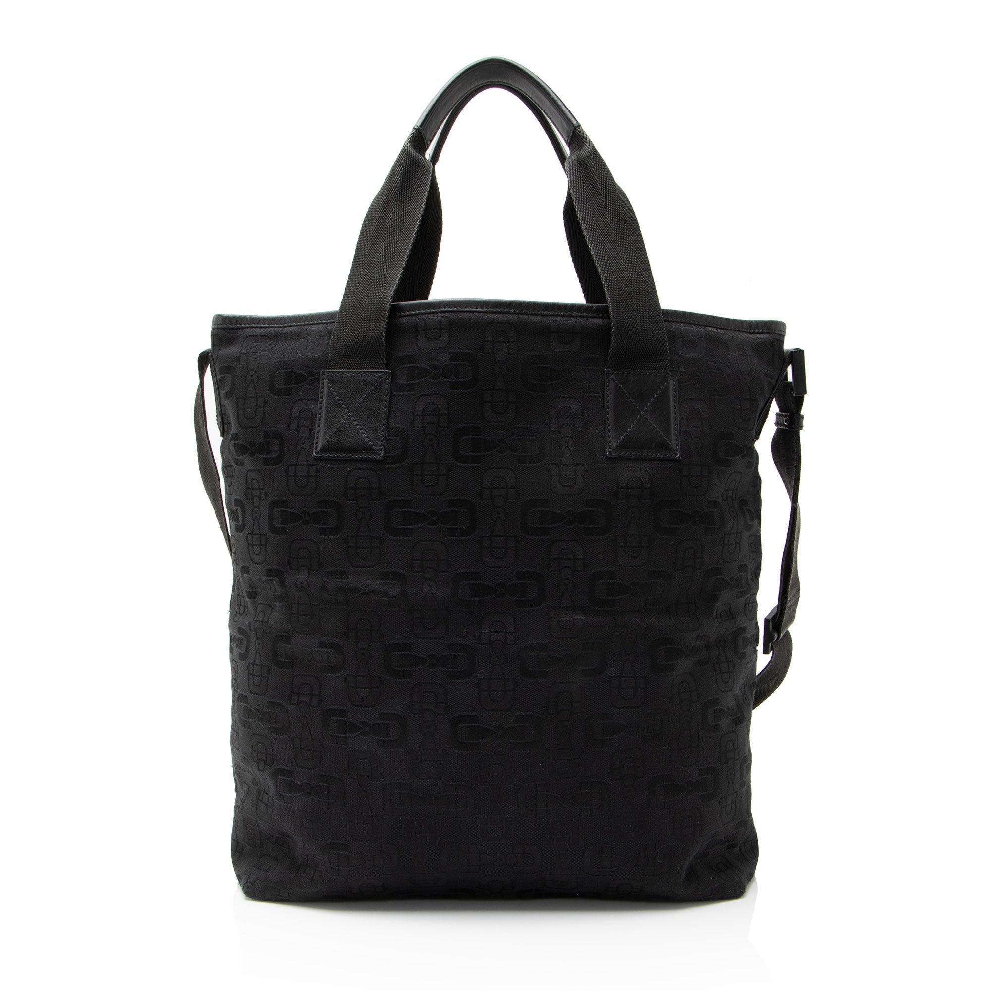 Gucci Horsebit Canvas Tall Tote