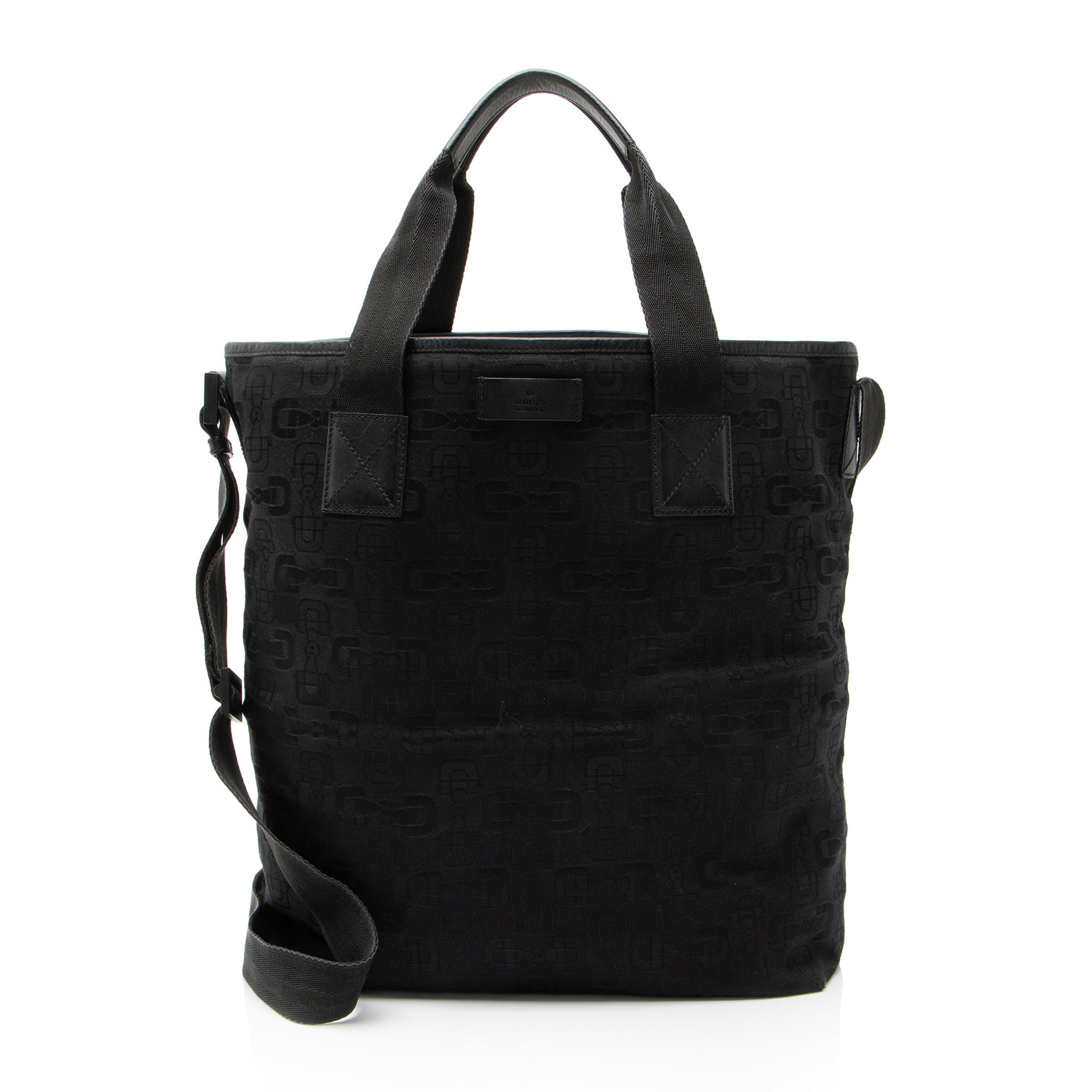 Gucci Horsebit Canvas Tall Tote