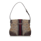 Gucci Horsebit Canvas Web Treasure Shoulder Bag (SHG-29348)