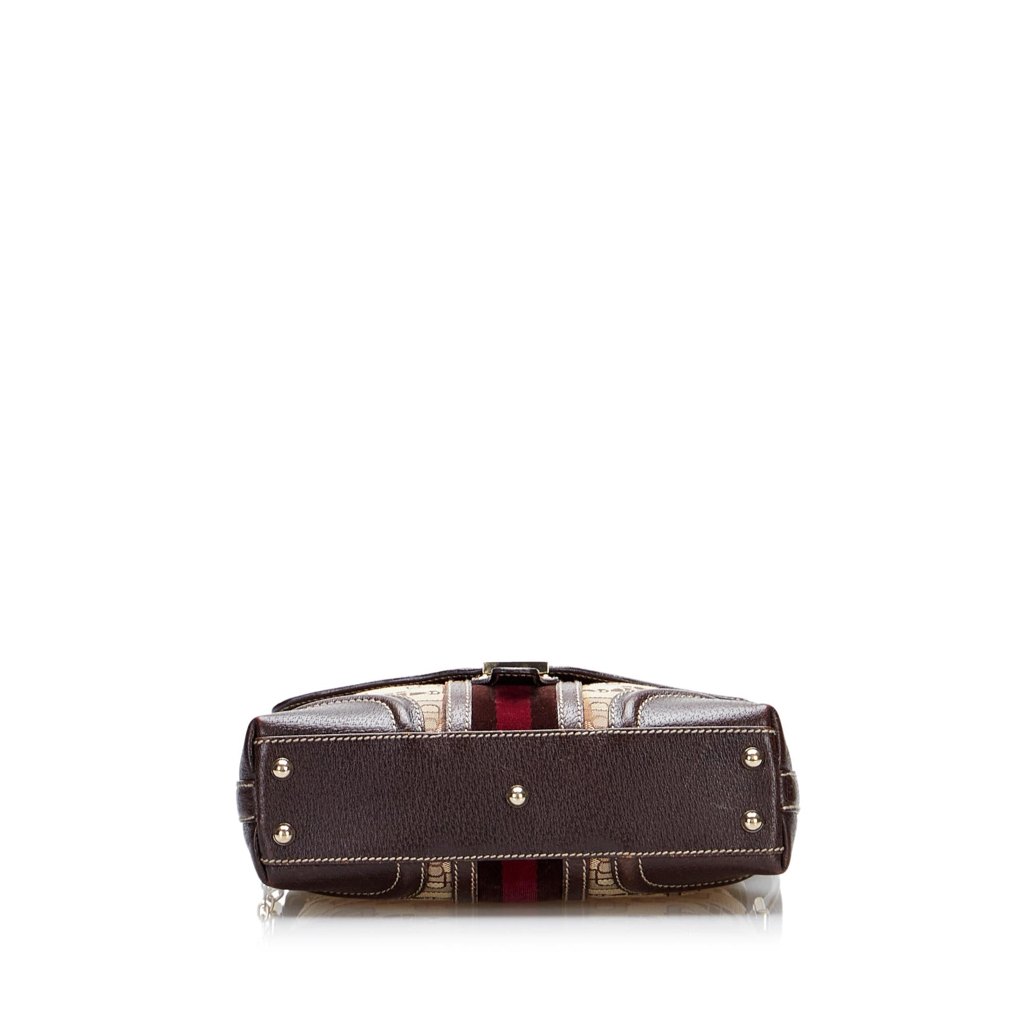 Gucci Horsebit Canvas Web Treasure Shoulder Bag (SHG-DaSmAf)