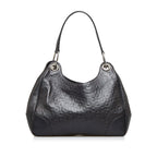 Gucci Horsebit Embossed Leather Shoulder Bag (SHG-96c9Qj)