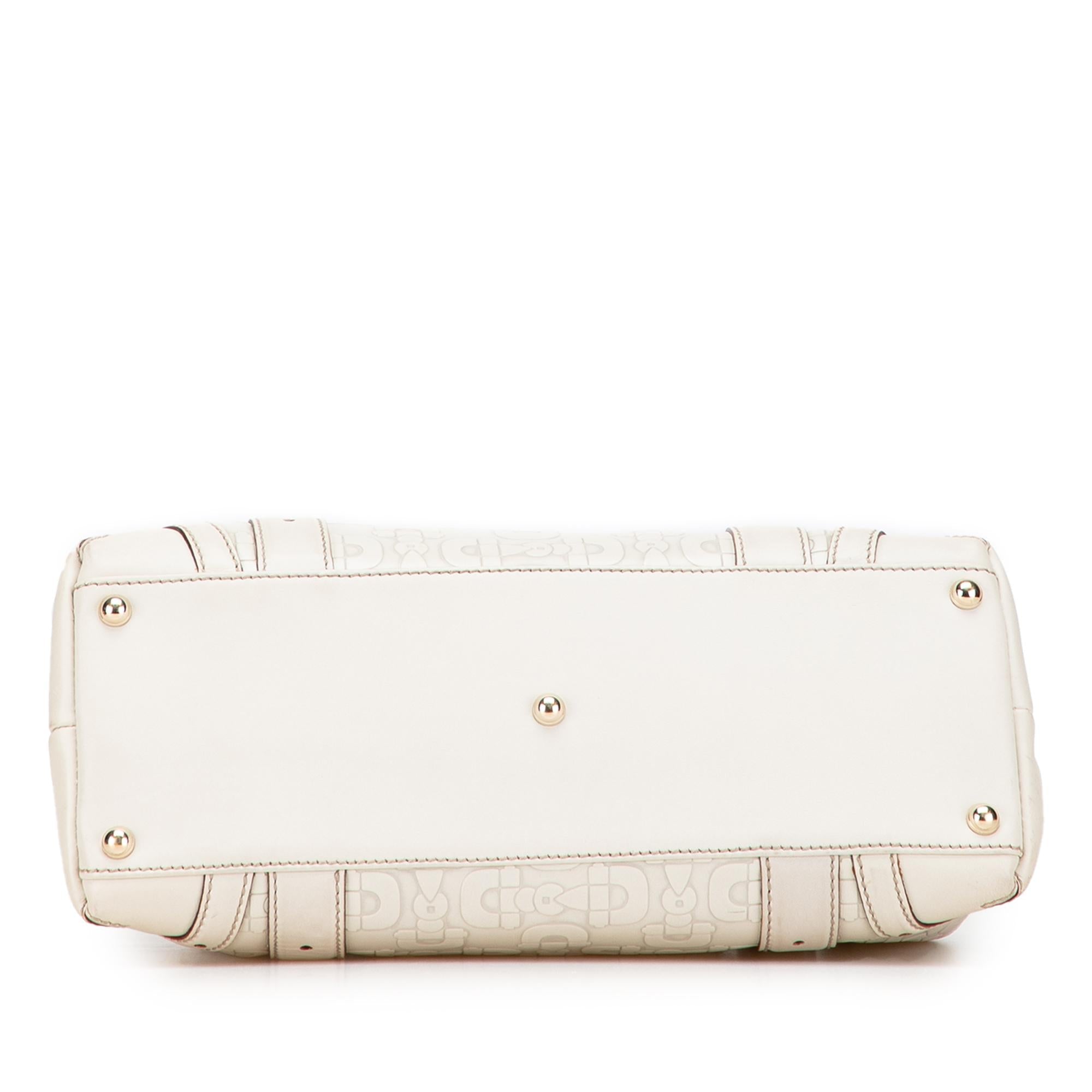 Gucci Horsebit Embossed Leather Shoulder Bag