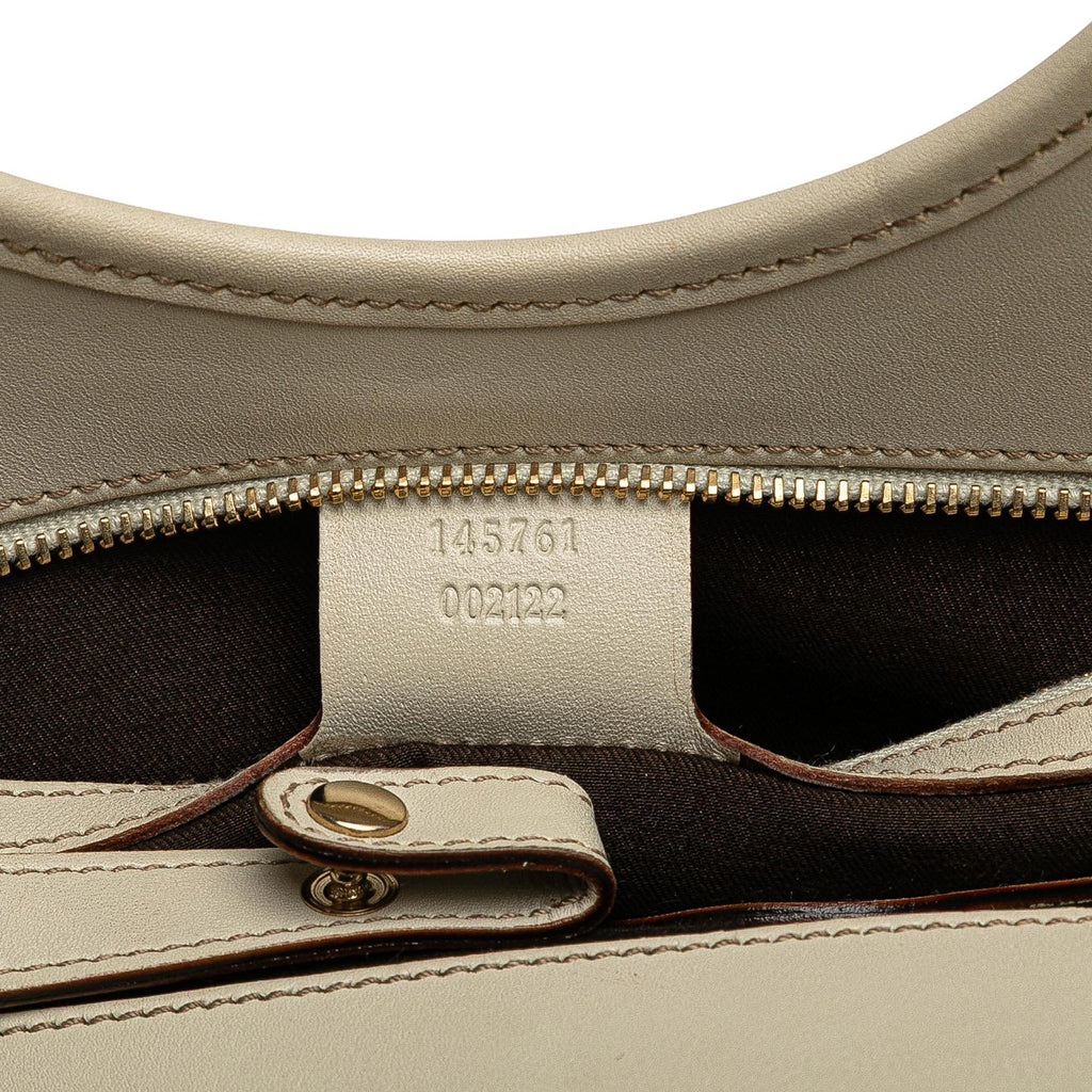 Gucci Horsebit Embossed Leather Shoulder Bag