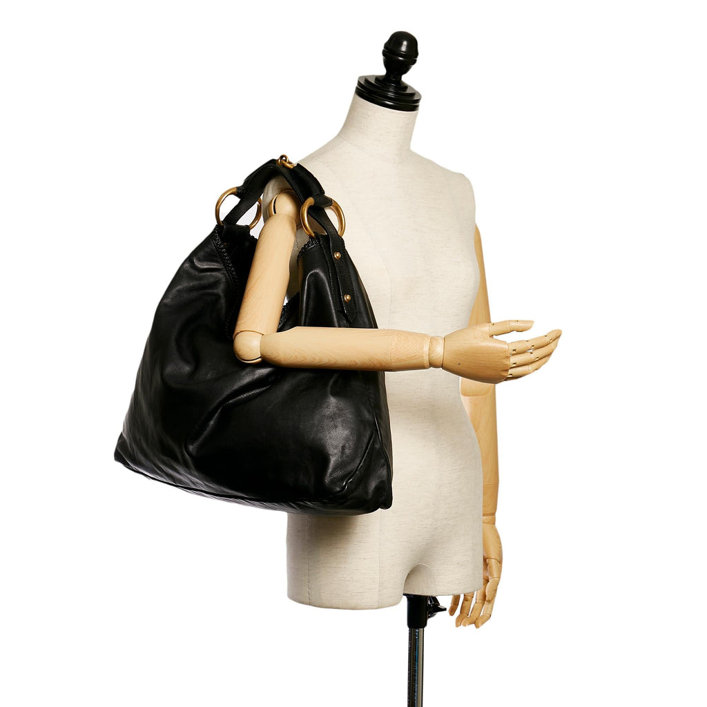 Gucci Horsebit Hobo Leather Tote (SHG-30946)
