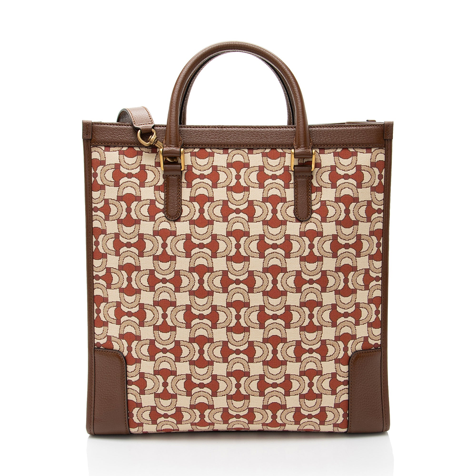 Gucci Horsebit Jacquard Interlocking G Tote
