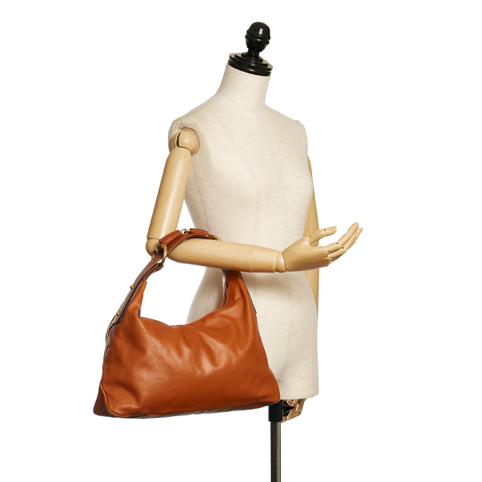 Gucci Horsebit Leather Hobo Bag (SHG-34379)