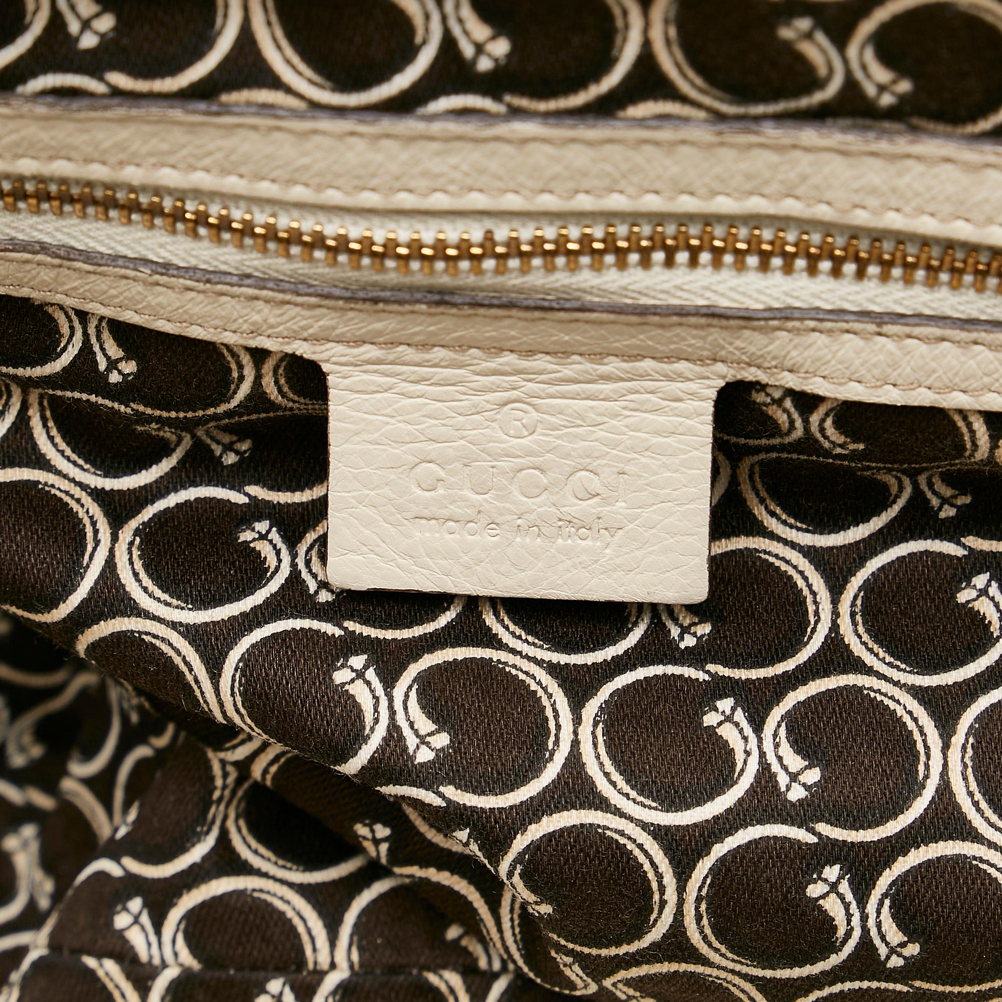 Gucci Horsebit Nail Leather Boston Bag (SHG-30581)
