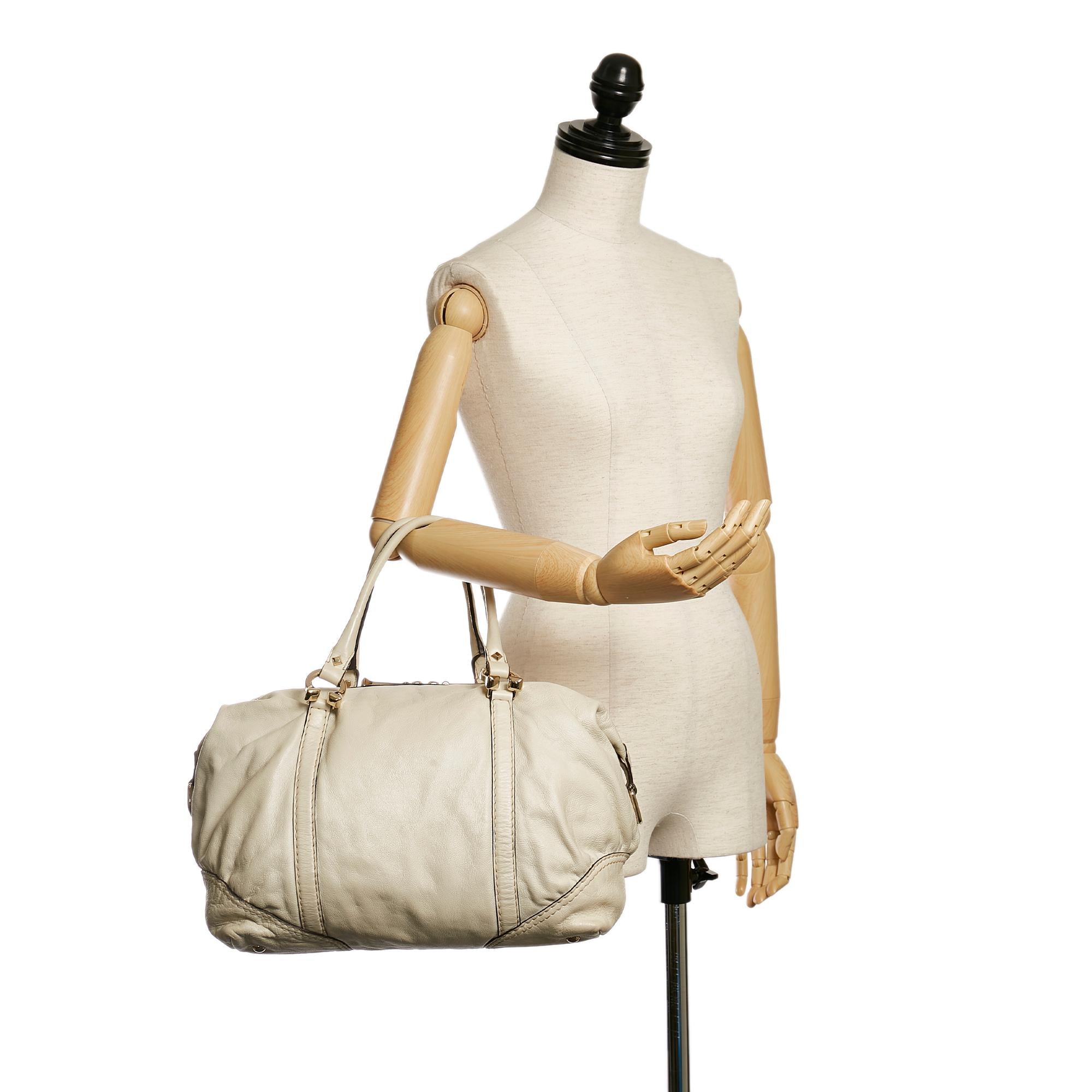 Gucci Horsebit Nail Leather Boston Bag (SHG-30581)