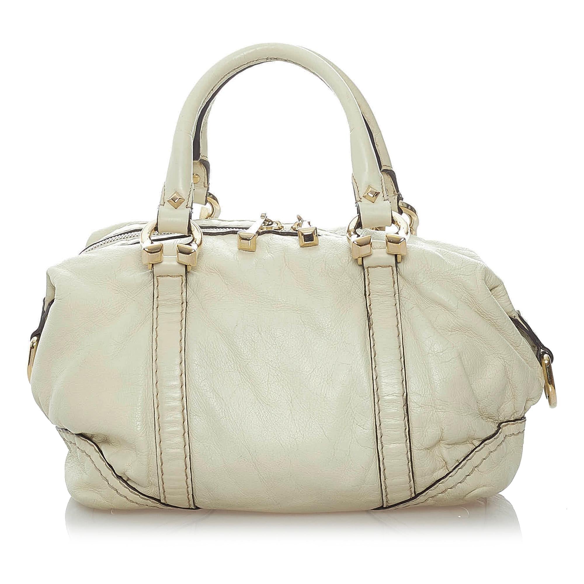Gucci Horsebit Nail Leather Boston Bag (SHG-32036)